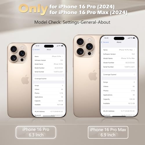 imluckies for iPhone 16 Pro - iPhone 16 Pro Max Camera Lens Protector, AR+AF Tempered Glass, 9H Ultra-Tough Metal Individual Lens Cover, HD Clear Camera Accessories - Glitter Desert Titanium - Image 2
