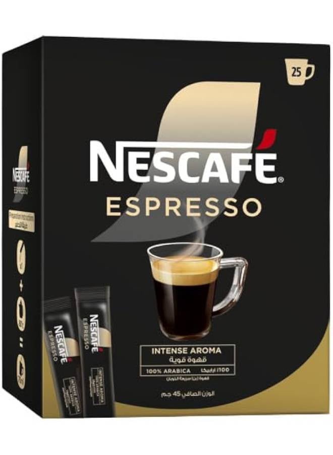 سعر ومواصفات نسكافيه Gold Espresso Instant Coffee- 25 Sachets Single (N70307072V) على Noon EG