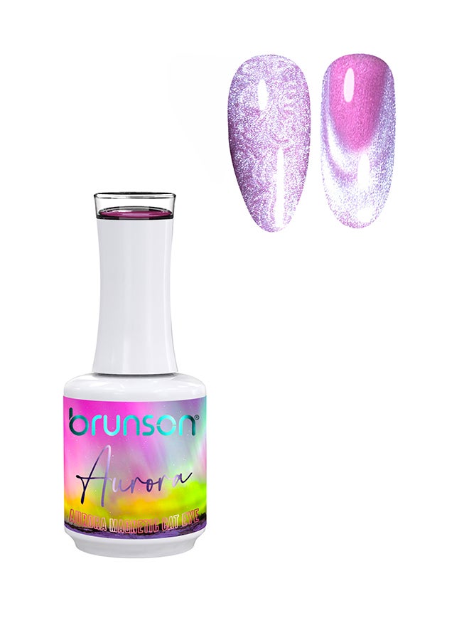 brunson Cat Eye Gel Polish 15ml Aurora Reflective Sparkly Diamond Gel Effect Magnetic French Manicure Pedicure Gel Nail Polish Salon Quality Chip Resistant Gel Nail Extensions UV Gel Nail Paint for Nail Art - Image 1