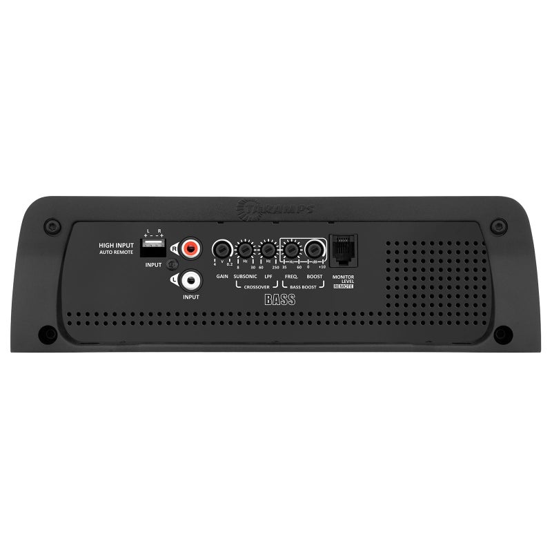 Taramp's Taramps BASS 1200 2 Ohms 1 Channel Mosfet Amplifier 1200 Watts RMS, Monoblock, Crossover, Bass Boost, RCA/High Level Input, Class D, Car Audio, Monitor Level Remote Included, Great for Subwoofers - Image 5