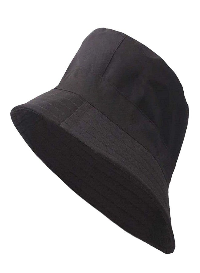 PrimeBox Unisex 100% Cotton Foldable Bucket Beach Sun Hat for Men Women Hat (Black) - Image 5