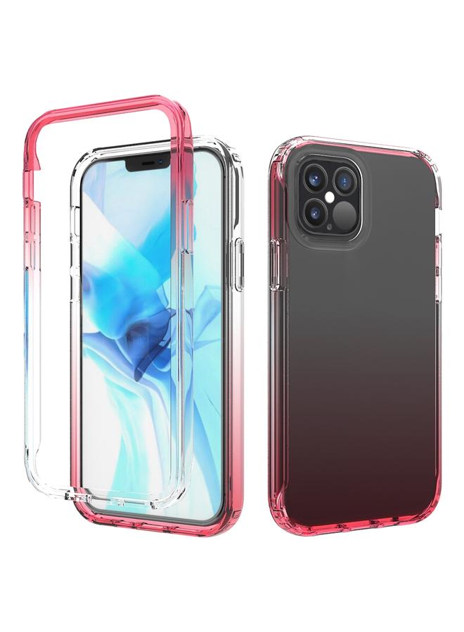 Zaboon Case For iPhone 12 / 12 Pro Transparency PC Two-color Gradient Candy Color TPU Shockproof Phone Case o - Image 1