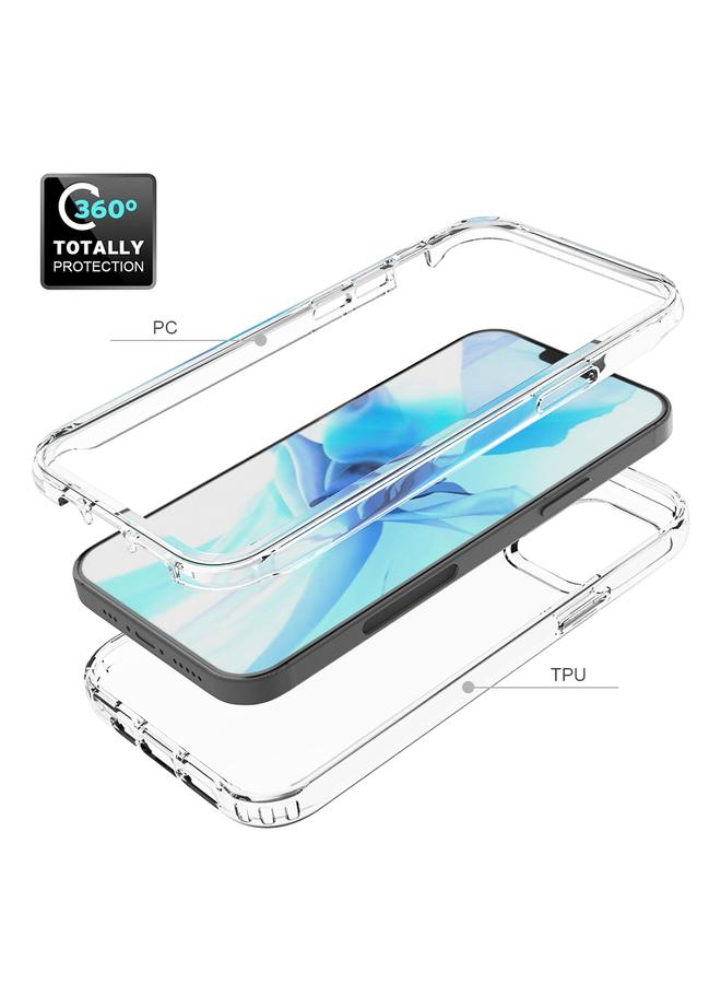 Zaboon Case For iPhone 12 / 12 Pro Transparency PC Two-color Gradient Candy Color TPU Shockproof Phone Case o - Image 4