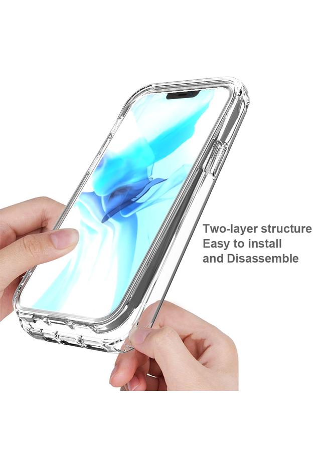 Zaboon Case For iPhone 12 / 12 Pro Transparency PC Two-color Gradient Candy Color TPU Shockproof Phone Case o - Image 3