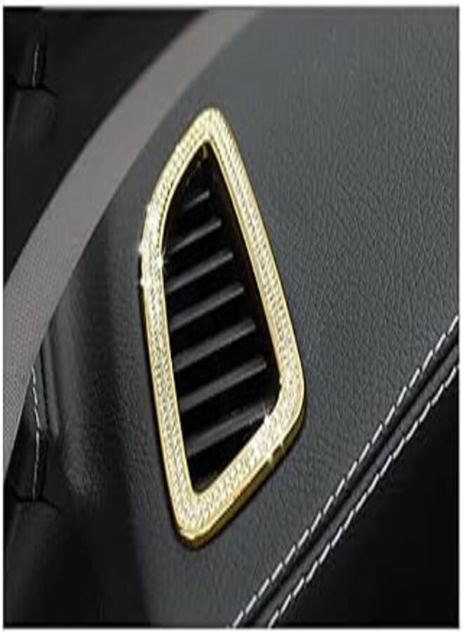 Auto Air Up Side Car Accessory Compatible with Mercedes C Class 2016,2019 (2 Pieces, Gold Tone)