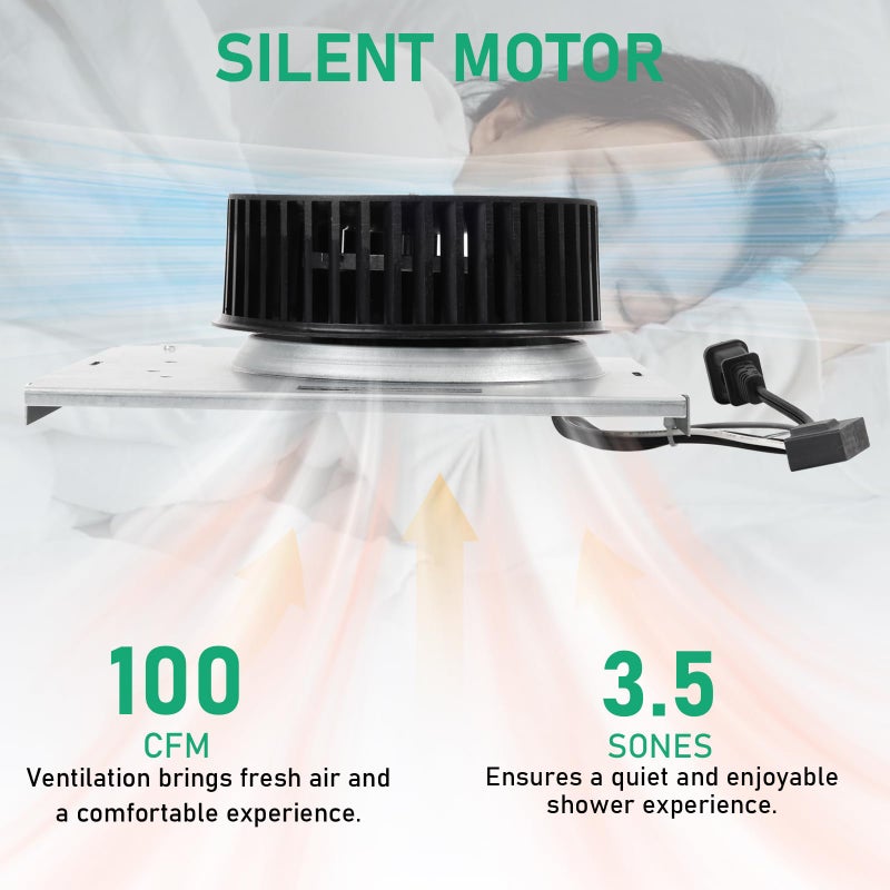 Motoasis ?Upgrade? 8663Rp B Unit Compatible With Nutone 8664Rp B Unit 100Cfm Fan 8664  8664B  8663  8663B  8663P  8663Dg  8663F 8663Rf 8663Fl 6445 6445B 6445Rp 3.5 Sone 9""X9""  S97017706  S97017705 - Image 4