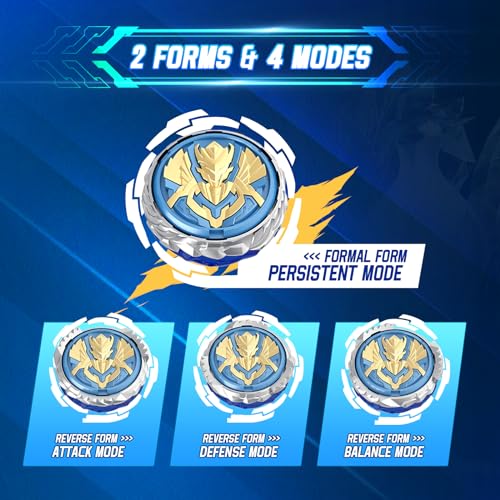 INFINITY NADO Battling Toys, Spinning Top and Sword Launcher Battle Set Toys for Kids, Battle Brust Sword Top Toys for 5 6 7 8 9 10 11 12 Year Old Boys, Gale Wings - Image 2