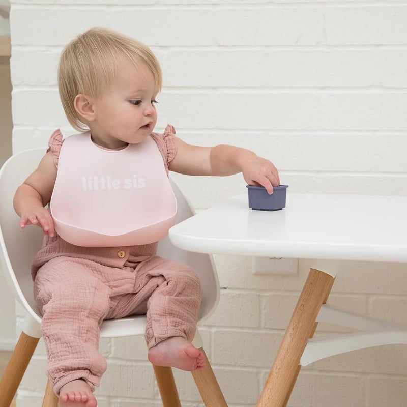 Bella Tunno Wonder Bib - Adjustable Silicone Baby Bibs for Girls, Durable and Waterproof BPA Free Silicone, Little Sis, One Size, (WB234) - Image 2