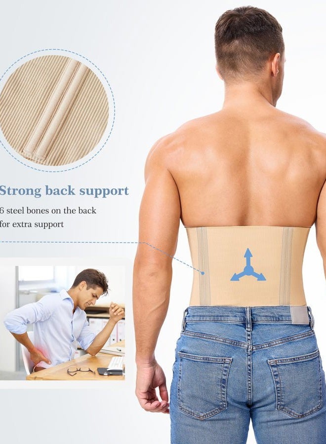 TAILONG Waist Trainer for Men Shapewear Tummy Control Body Shaper Corset Fajas para Hombres Slimming Girdle Beige - Image 2