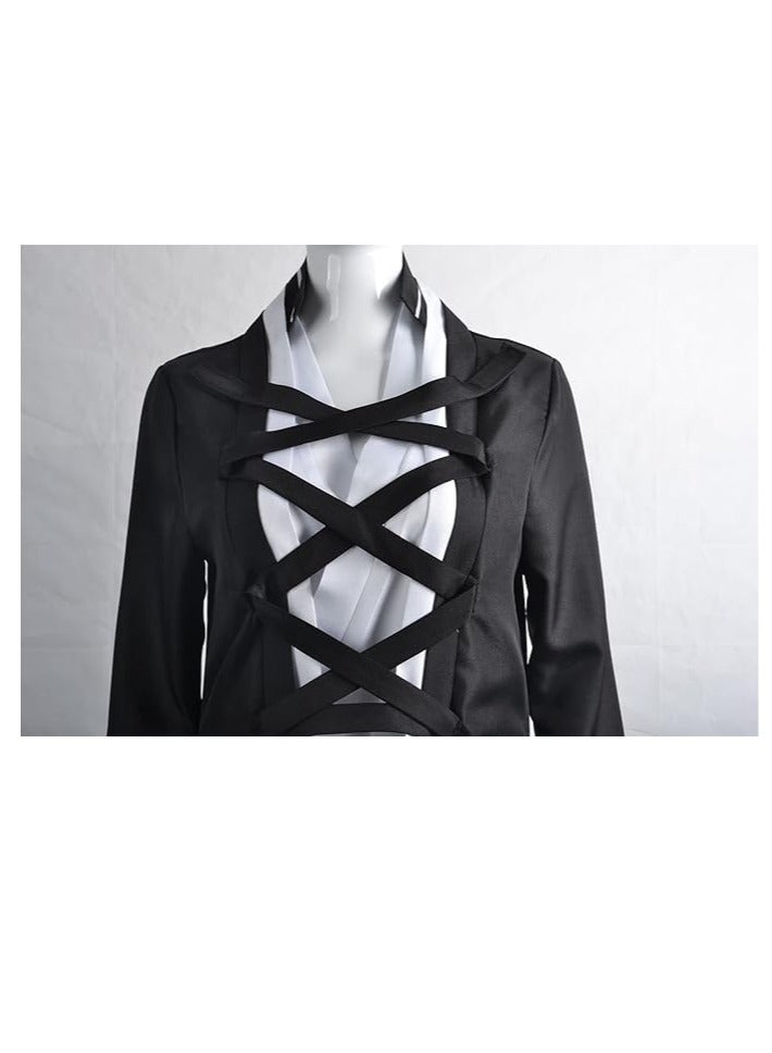 general Bleach cosplay Kurosaki Ichigo black cape animation uniform Halloween Christmas costume  - Image 4