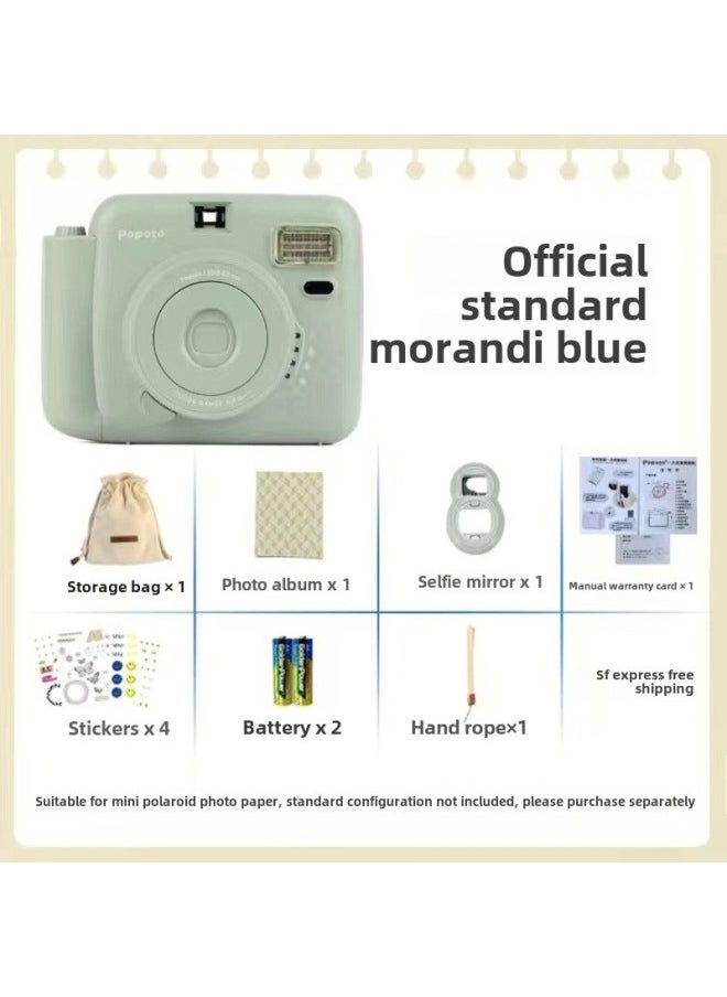 Generic Smart Photo Small Cute Ccd Camera Mini Retro Student Instant Cheap Film-Body Color:Morandi Blue-official Standard  - Image 1