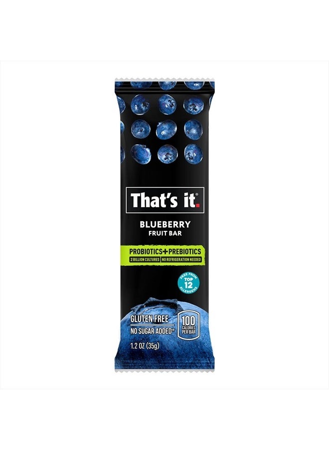 That's it. - Mango+Blueberry Variety Probiotic Fruit Bar - Immunity Booster & Support Active Cultures to Promote Healthy Gut & Digestion 100% All Natural 2 Ingredients Whole 30 Compliant, Paleo, Allerge - Image 1