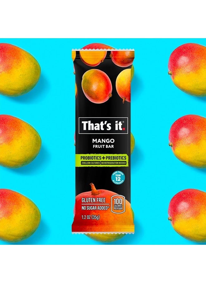 That's it. - Mango+Blueberry Variety Probiotic Fruit Bar - Immunity Booster & Support Active Cultures to Promote Healthy Gut & Digestion 100% All Natural 2 Ingredients Whole 30 Compliant, Paleo, Allerge - Image 1