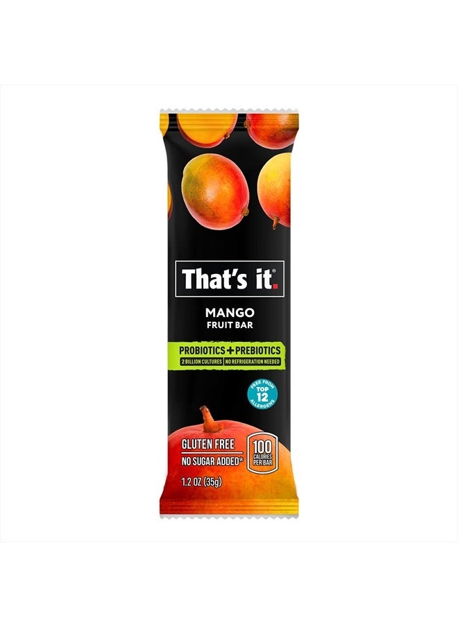 That's it. - Mango+Blueberry Variety Probiotic Fruit Bar - Immunity Booster & Support Active Cultures to Promote Healthy Gut & Digestion 100% All Natural 2 Ingredients Whole 30 Compliant, Paleo, Allerge - Image 1
