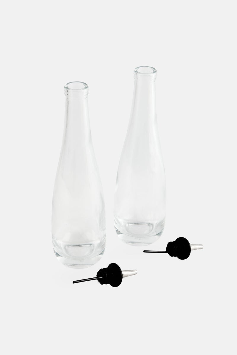 Precious Home Casa Dell Eleganza 2 Piece Simone Oil And Vinegar Set 350ml, Transparent - Image 2
