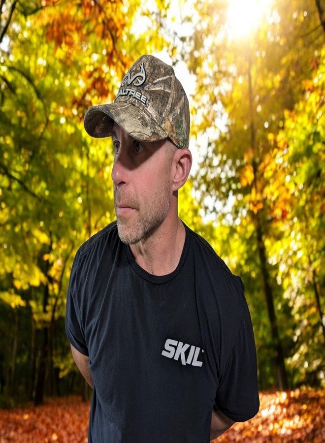 Realtree 3D Logo Camo Deer Hunting Trucker Cap Hat for Men - RT Edge - Precurved Bill Mid Profile Structured Snapback Sweatband All Canvas - Image 3