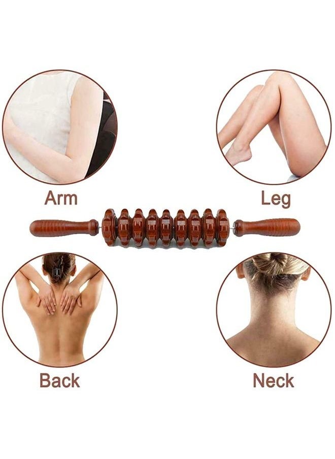 Loquat 1 PCS Wood Therapy Massage Tool Lymphatic Drainage Massager Anti Cellulite Fascia Massage Roller for Full Body Muscle Pain Relief - Image 4