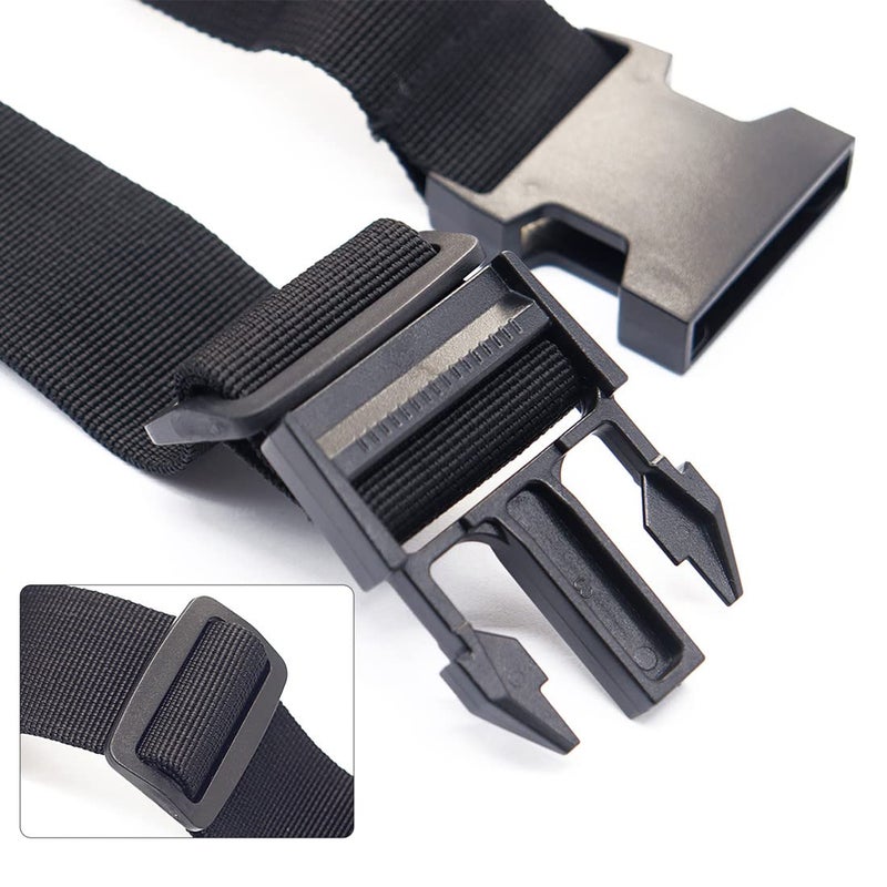 Ajmyonsp 4Pack Luggage Straps Add Bag Luggage Straps to Connect Two Suitcases, Adjustable Luggage Belt Connector for Carry On, Travel Attachment Accessories for Connect Your 3 Luggages, Black - Image 2