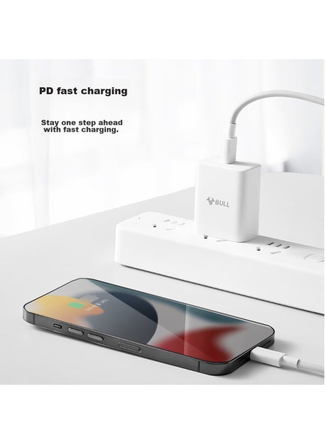 bull Apple Data Cable Pd20w Fast Charging Cable Mfi Certified Usb-c Cable For Iphone 14/14 Plus/13 Pro Max/se Tablet 1.8 Meters - Image 1