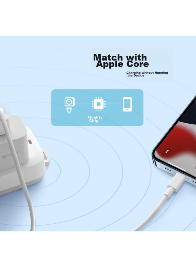 bull Apple Data Cable Pd20w Fast Charging Cable Mfi Certified Usb-c Cable For Iphone 14/14 Plus/13 Pro Max/se Tablet 1.8 Meters - Image 2