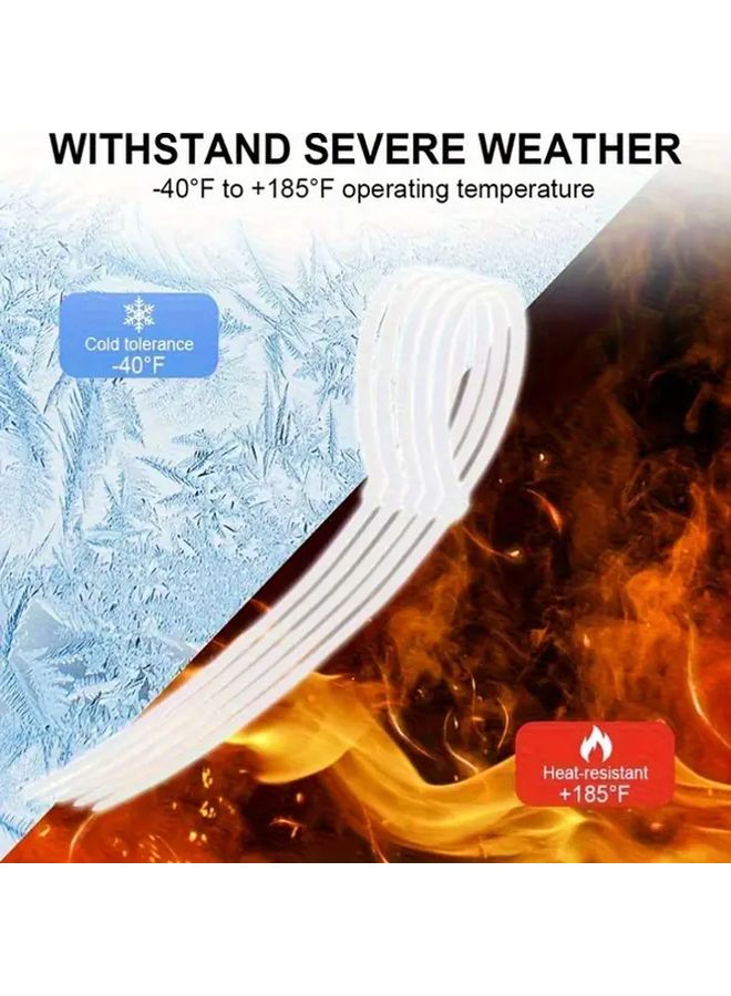 80pcs White Nylon Self Locking Cable Ties Multi Purpose Straps For Home Office Garden - Image 5