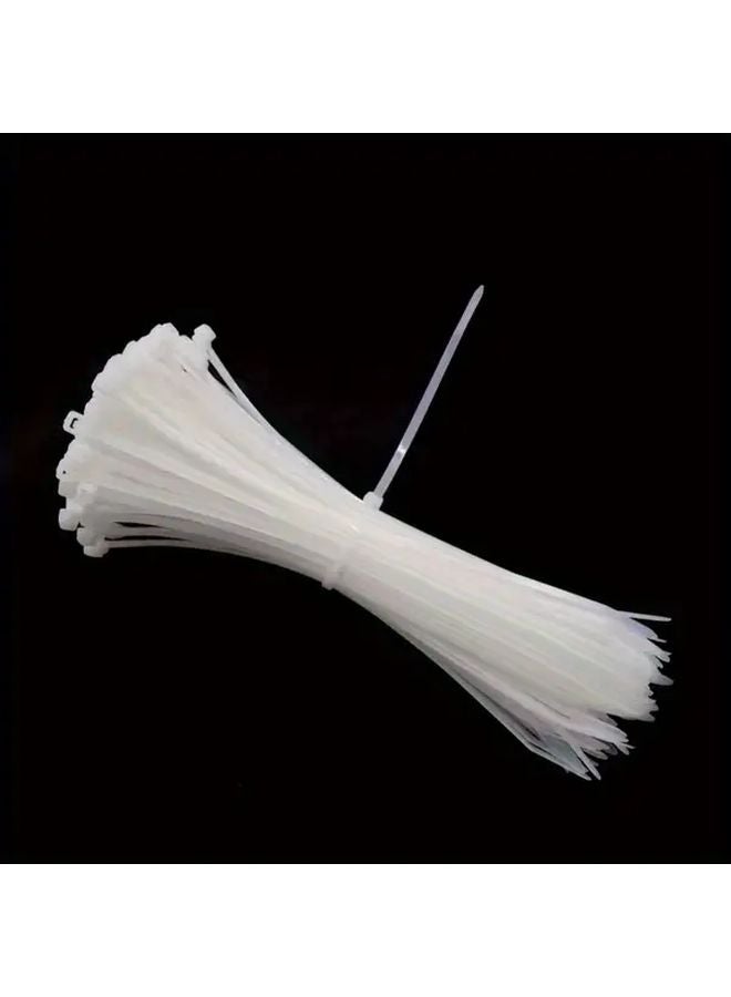 80pcs White Nylon Self Locking Cable Ties Multi Purpose Straps For Home Office Garden - Image 2
