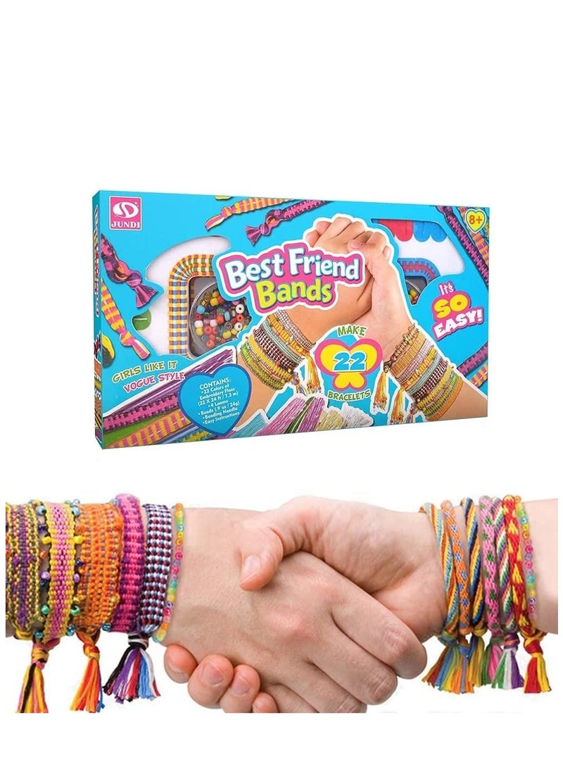 Jundi Loom Bands Kit with Loom Board Loom Bracelet Making Kit for Kids Art Crafts Bracelet Making Set with Hooks & Charms for Kids Friendship Bracelet Kids Girls Birthday Gift Kits  - Image 1
