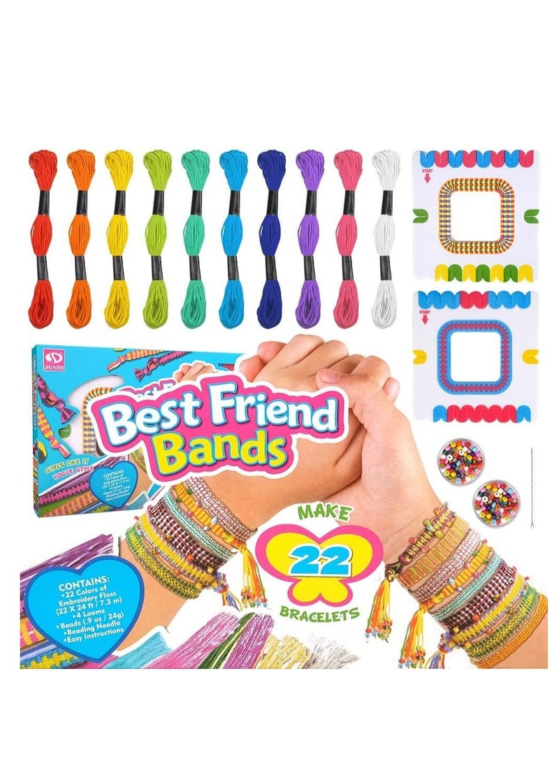 Jundi Loom Bands Kit with Loom Board Loom Bracelet Making Kit for Kids Art Crafts Bracelet Making Set with Hooks & Charms for Kids Friendship Bracelet Kids Girls Birthday Gift Kits  - Image 2