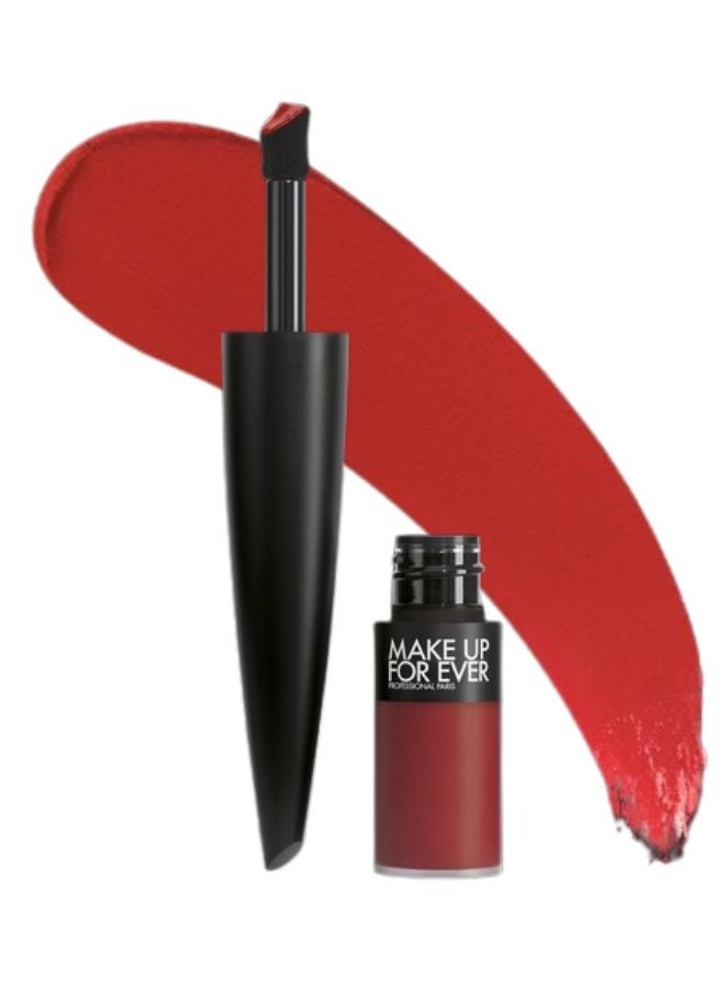 MAKE UP FOR EVER Rouge Artist For Ever Matte 24HR Longwear Liquid Lipstick 4.5ml – Shade 402 Constantly On Fire (Classic Red) – Transfer-Proof, High-Pigment, Comfortable Matte Lip Color - Image 1