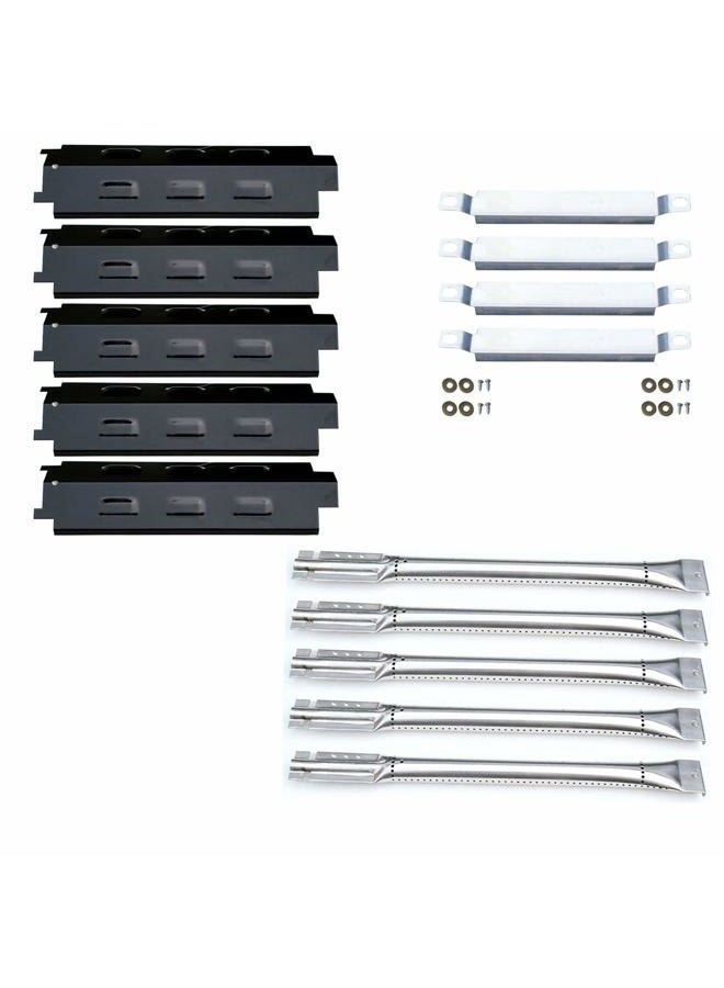 Direct Store Parts Kit DG258 (5-Pack) Repair Kit Replacement for Charbroil 6 Burner Gas Grill Stainless Steel Burners, Crossover Tubes & Porcelain Steel Heat Plates - Image 1