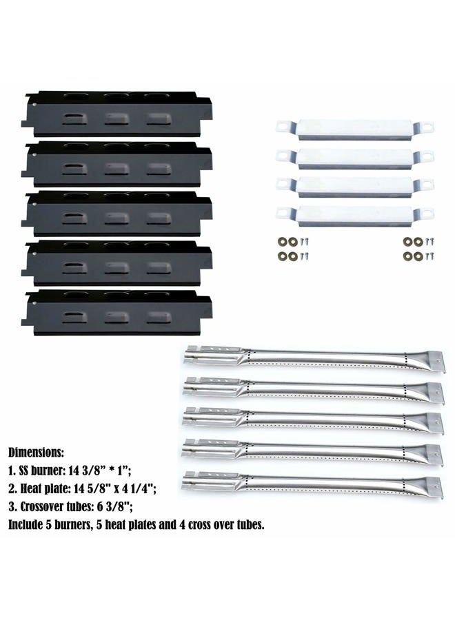 Direct Store Parts Kit DG258 (5-Pack) Repair Kit Replacement for Charbroil 6 Burner Gas Grill Stainless Steel Burners, Crossover Tubes & Porcelain Steel Heat Plates - Image 2
