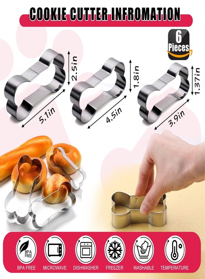 RUGVOMWM قوالب سيليكون من RUGVOMWM على شكل مخلب جرو وعظمة للخبز، قوالب شوكولاتة، قالب سيليكون لحلويات الكلاب - عبوة من 6 قطع - Image 4