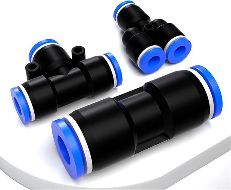 ادفع لتوصيل التركيبات 50 قطعة PU 6 مم خرطوم الهواء والماء موصلات سريعة هوائية صناعية - Image 5