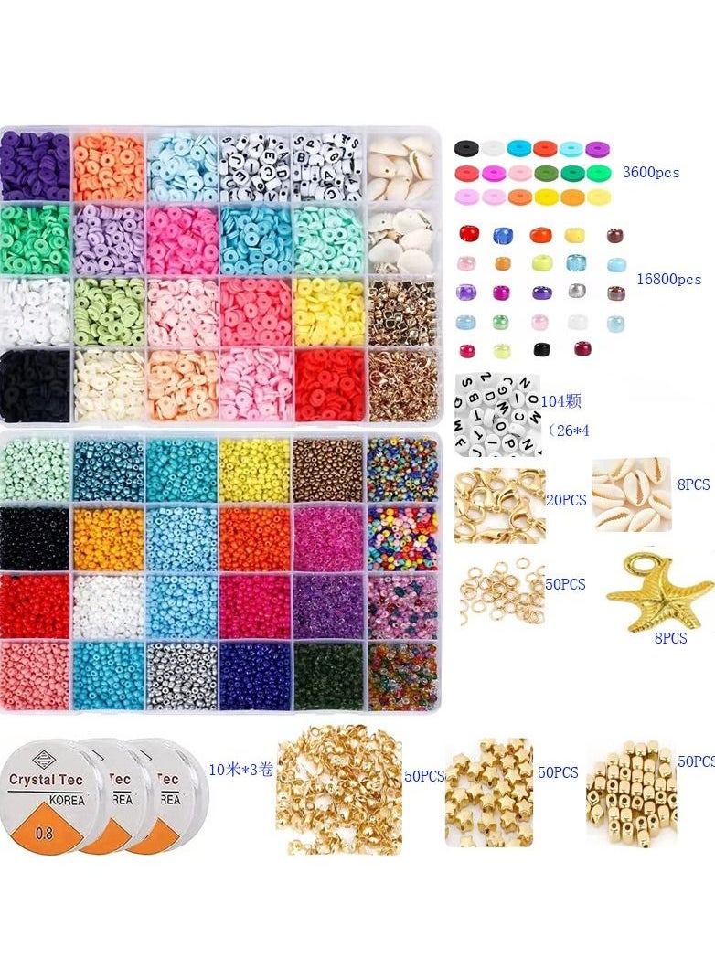 Flat Round Clay Beads for Bracelet Making Kit, Spacer Beads Kit for DIY Jewelry Making, 6mm Disc Flat Beads for Beads Necklace Making Kit