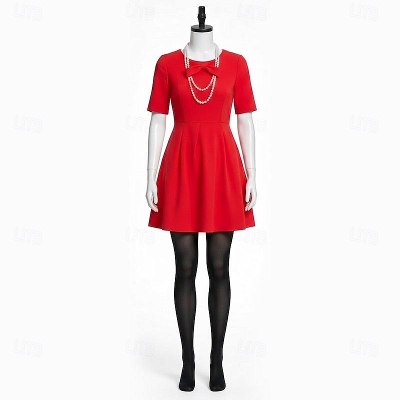 Bluejw Halloween Dress Cosplay Costume Creepy Retro Schoolgirl Bad Seed Orphan Spooky Horror Movie Adults' Women's Halloween Carnival Party Performance Easy Halloween Costumes Dress Up - Image 4