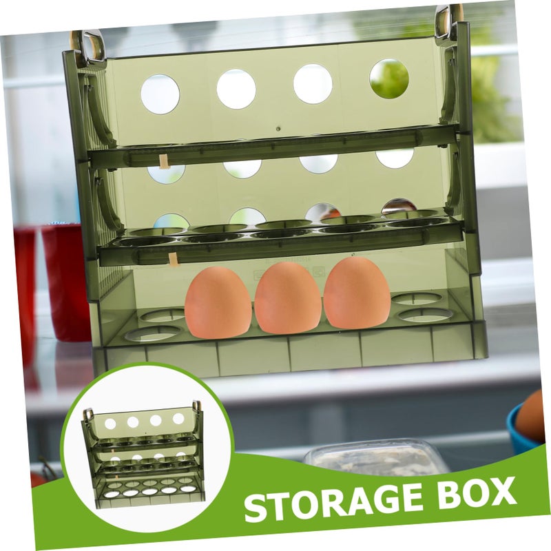 Large Capacity Egg Storage Container Flip Fridge Organizer Holds 30 Eggs - Image 4