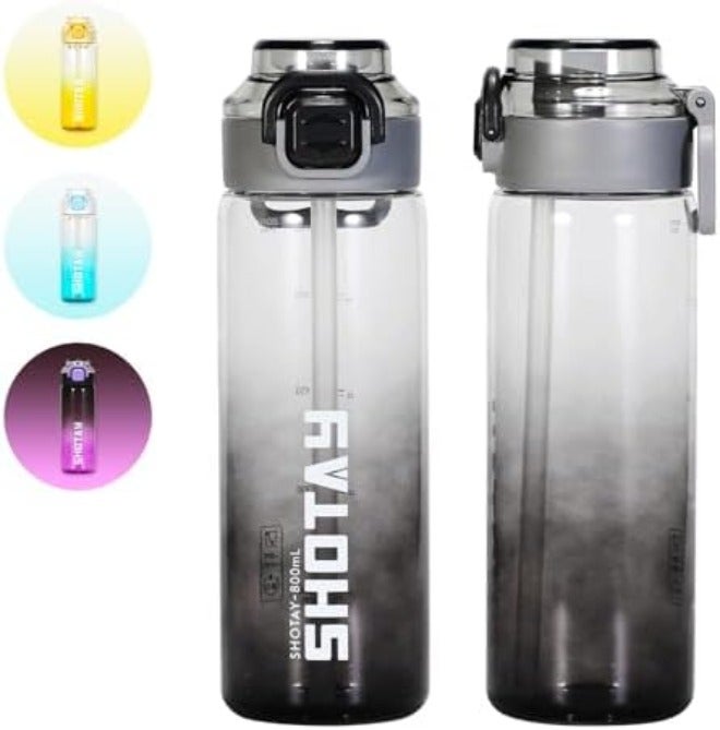 SHOTAY Sports Water Bottles 1 L/32 oz BPA Free And Leakproof, Fast Flow With Removable Straw, Gym Water Bottle For School, Fitness And Outdoor Sports  White. - Image 3