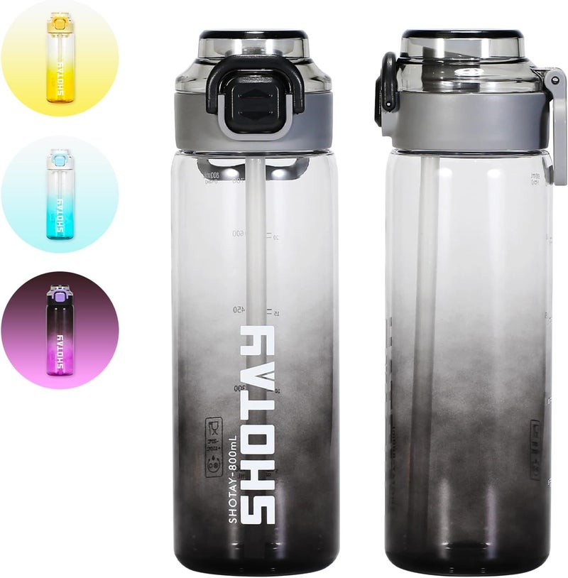 SHOTAY Sports Water Bottles 1 L/32 oz BPA Free And Leakproof, Fast Flow With Removable Straw, Gym Water Bottle For School, Fitness And Outdoor Sports  White. - Image 2