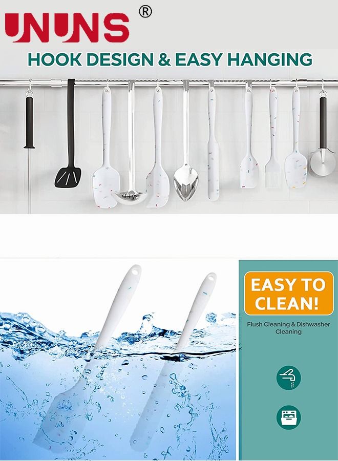 UNUNS Silicone Spatula Set,6-Piece Heat Resistant Nonstick Spatulas Set,Food Grade Silicone Spatulas For Baking Cooking Mixing Kitchen Utensils Set - Image 3