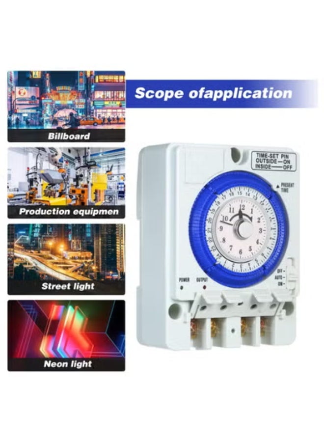 Halamine 24-Hour Mechanical Timer White/Blue - Image 2