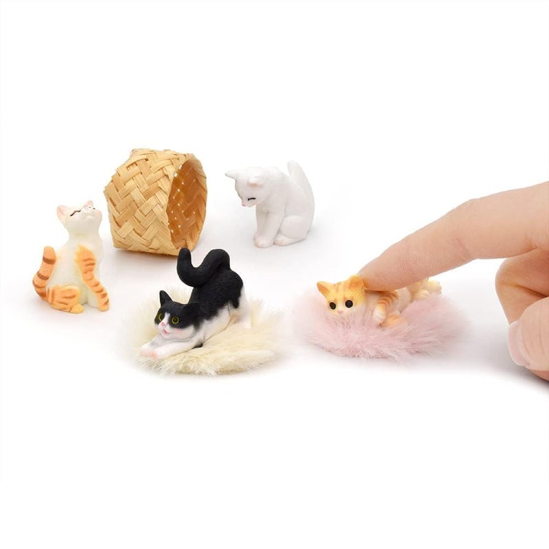iland Cat Figurines112 Scale Dollhouse AccessoriesRealistic Mini Cat for Dollhouse Decor Cake Toppers - Image 3