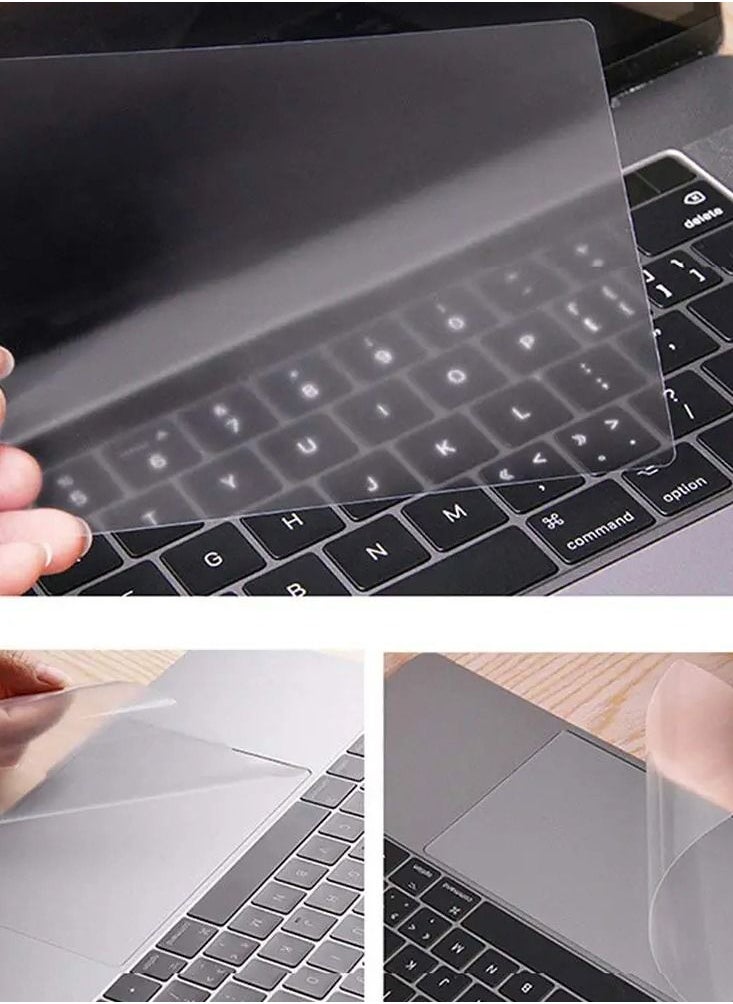 Generic - 2PCS MacBook Pro 14 Trackpad Protector Cover for 2024--2021 M4 M3 M2 M1 Pro/Max A3112/A3185/A3401/A2918/A2992/A2779/A2442 Clear Anti Scratch Fingerprint Touchpad Skin Accessories - Image 1