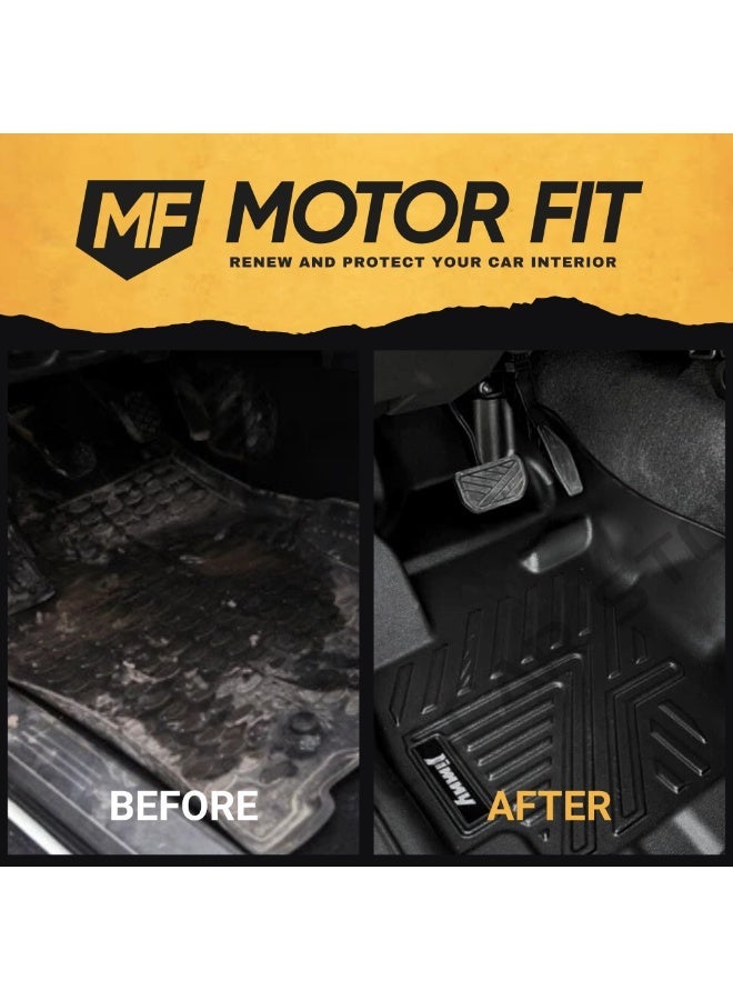 MOTOR FIT Floor Mats for Suzuki Jimny 5-Door 2018–2026 | All-Weather TPE Mats | Custom Fit 3D Design | Waterproof, Anti-Slip, Easy to Clean | Full Interior Protection - Image 2