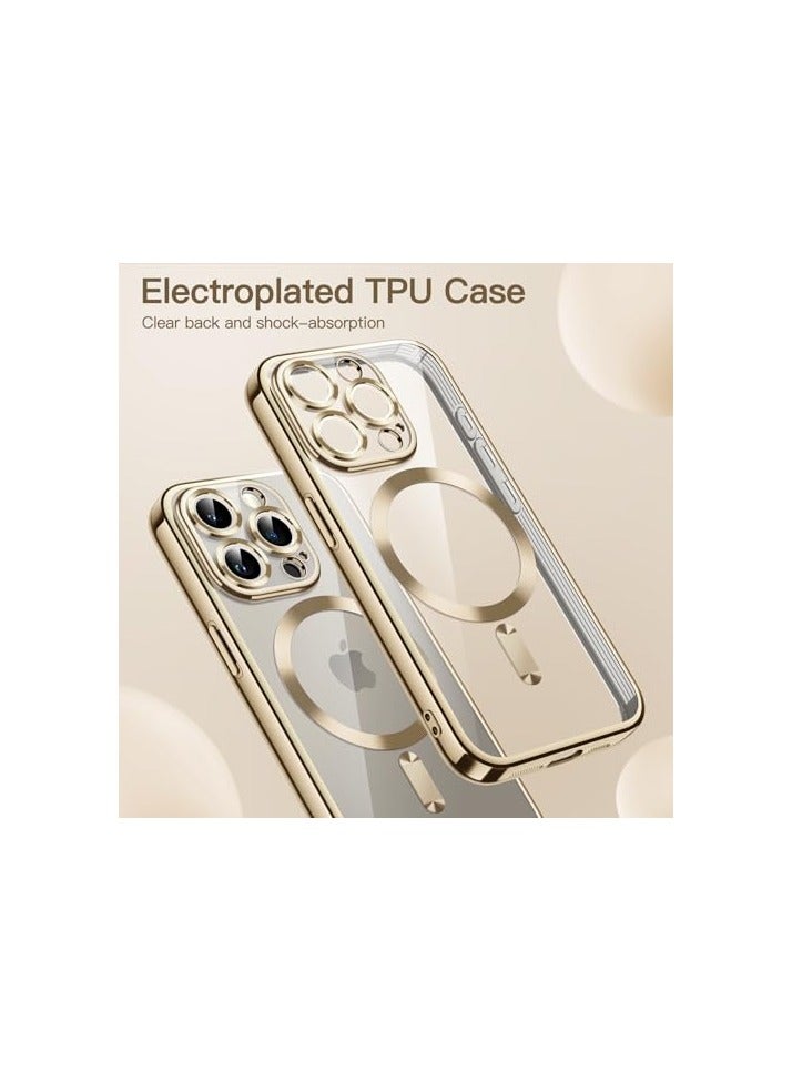 جي تيك حافظة JETech ناعمة شفافة لهاتف iPhone 15 Pro مقاس 6.1 بوصة، حماية كاملة لعدسة الكاميرا، متوافقة مع الشحن اللاسلكي MagSafe، غطاء هاتف TPU مطلي بالكهرباء مقاوم للصدمات (ذهبي) حافظة JETech ناعمة شفافة لهاتف iPhone 15 Pro مقاس 6.1 بوصة، حماية كاملة لعدسة الكاميرا، متوافقة مع الشحن اللاسلكي MagSafe، غطاء هاتف TPU مطلي بالكهرباء مقاوم للصدمات (ذهبي) - Image 2