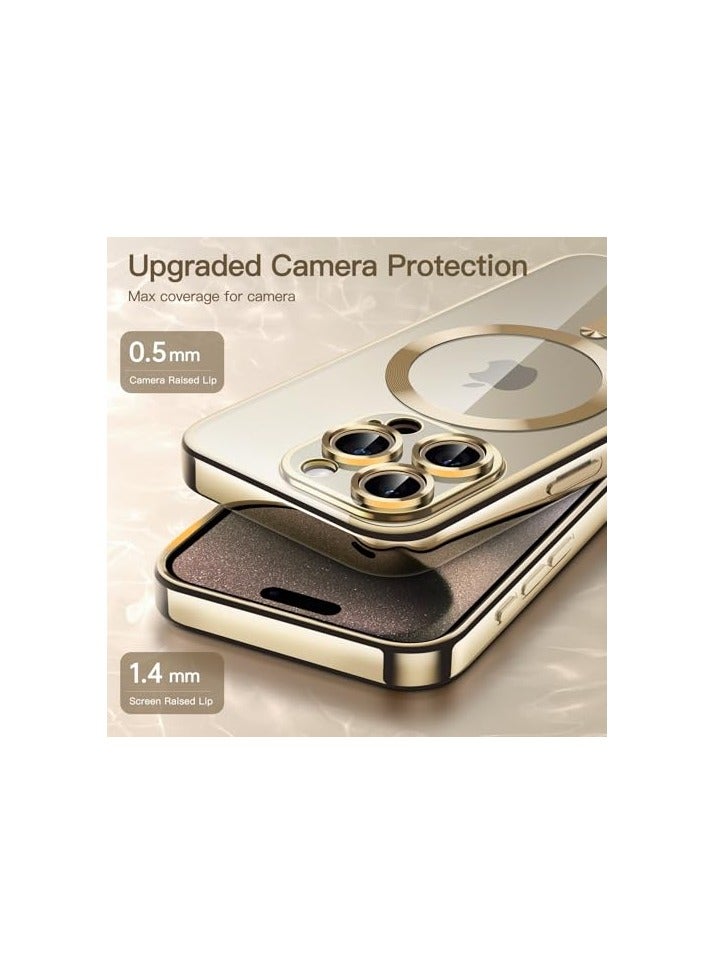 جي تيك حافظة JETech ناعمة شفافة لهاتف iPhone 15 Pro مقاس 6.1 بوصة، حماية كاملة لعدسة الكاميرا، متوافقة مع الشحن اللاسلكي MagSafe، غطاء هاتف TPU مطلي بالكهرباء مقاوم للصدمات (ذهبي) حافظة JETech ناعمة شفافة لهاتف iPhone 15 Pro مقاس 6.1 بوصة، حماية كاملة لعدسة الكاميرا، متوافقة مع الشحن اللاسلكي MagSafe، غطاء هاتف TPU مطلي بالكهرباء مقاوم للصدمات (ذهبي) - Image 5