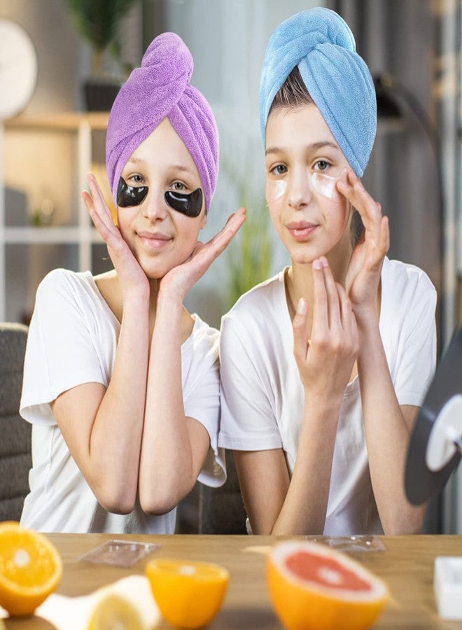 Jsdoin 3 Pack Hair Towel Wrap, Microfibre Wrap Hair Towel with Button Super Quick Absorbent Anti-Frizz Fast Dry Hair Caps Twist Turban for Girls and Women and Best for Long, Wet, Thick Hair - Image 4