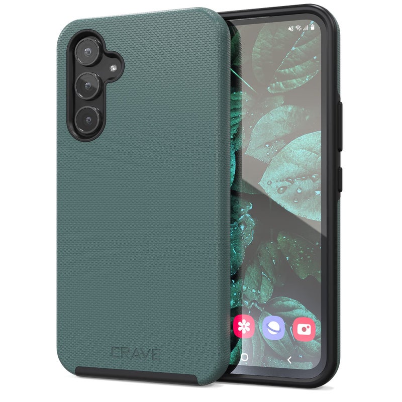 Crave for Samsung Galaxy A54 Case, Shockproof Protection Dual Layer Case for Galaxy A54 (6.4 inch) - Forest Green - Image 1
