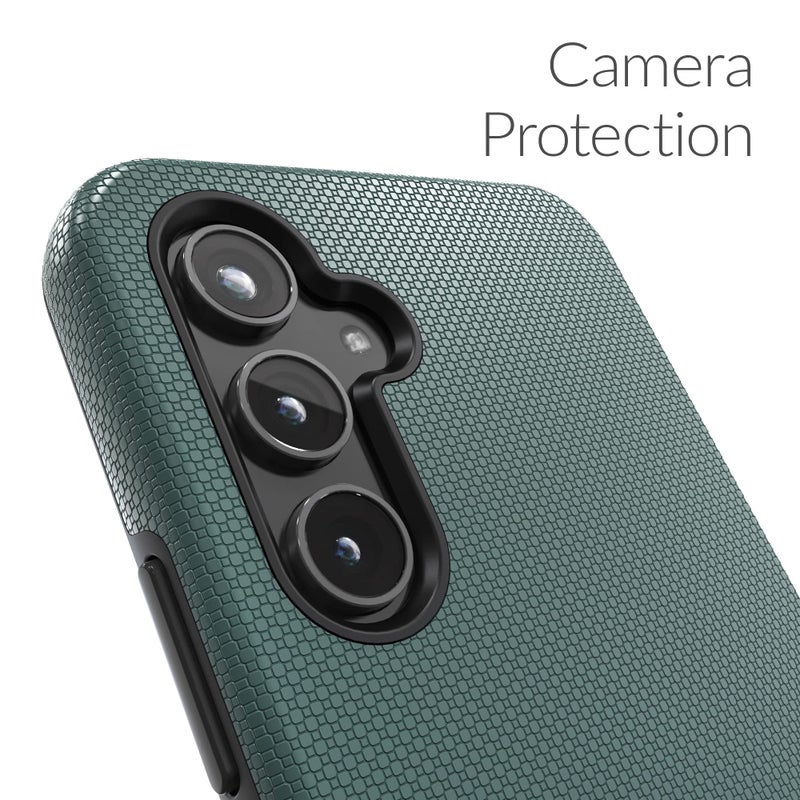 Crave for Samsung Galaxy A54 Case, Shockproof Protection Dual Layer Case for Galaxy A54 (6.4 inch) - Forest Green - Image 3