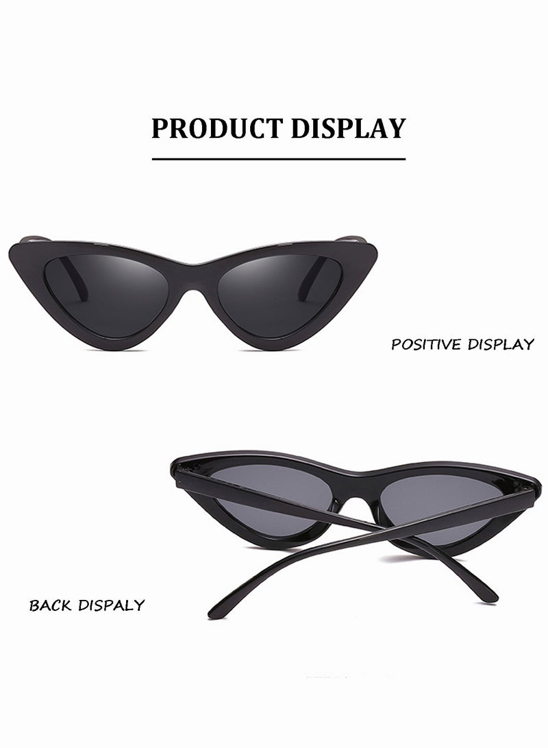 roaiss Women's Cat Eye Sunglasses, UV400 Protection Sunglasses with Black   Frame, Fashion Anti-glare Sun Shades for Women with Glasses Case, 34mm, Grey Lens - Image 5