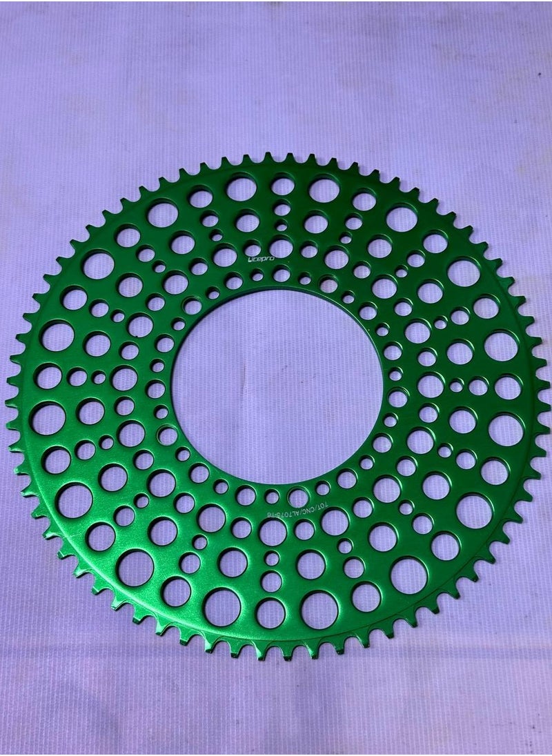 Litepro Chainring 70T Green Color, 130Bcd, Folding Bike  - Image 1